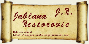 Jablana Nestorović vizit kartica